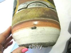 Vintage Walter Dexter Original Stoneware Studio Pottery Vase-L-9 x 6.5-Signed