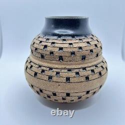 Vintage Walter Yovaish Studio Pottery Vase Signed Mint Condition 1980's