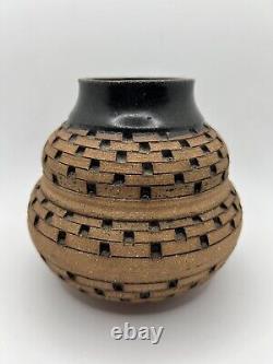 Vintage Walter Yovaish Studio Pottery Vase Signed Mint Condition 1980's
