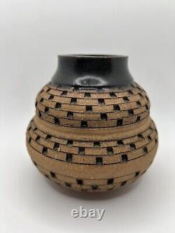 Vintage Walter Yovaish Studio Pottery Vase Signed Mint Condition 1980's