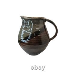 Vintage Warren MacKenzie School Studio Pottery Pitcher Mingei Stoneware Jug
