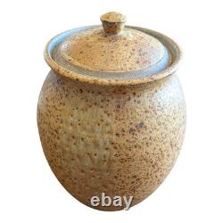 Vintage Warren MacKenzie Signed Studio Pottery Lidded Jar, Mid-Century Modern St
