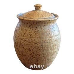 Vintage Warren MacKenzie Signed Studio Pottery Lidded Jar, Mid-Century Modern St