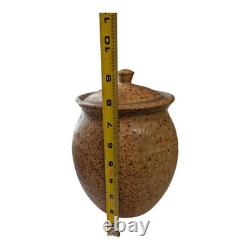 Vintage Warren MacKenzie Signed Studio Pottery Lidded Jar, Mid-Century Modern St