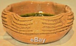 Vintage Waylande Gregory Pottery Bowl Studio Sculpture Fused Glass Compote Plate