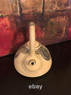 Vintage Whimsical Studio Pottery Art Design Dimpled Teapot Signed Very Rare
