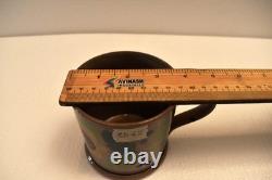 Vintage White Ceramic Mug Floral Hand Painted Leaf Berry Design Studio PotteryR