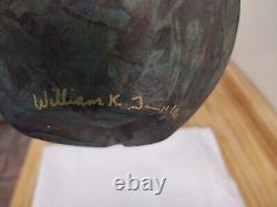 Vintage William K. Turner Raku studio pottery vase signed