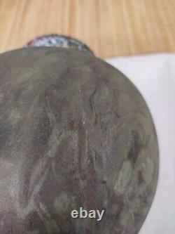 Vintage William K. Turner Raku studio pottery vase signed