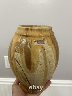 Vintage Wishon Harrell Handmade Studio Pottery Stoneware Vase Vessel