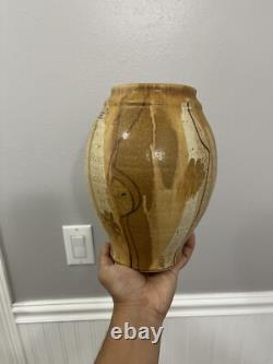 Vintage Wishon Harrell Handmade Studio Pottery Stoneware Vase Vessel