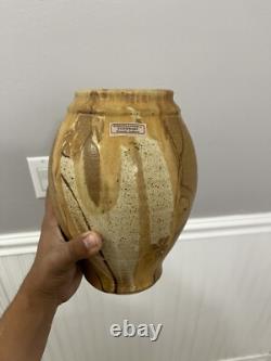 Vintage Wishon Harrell Handmade Studio Pottery Stoneware Vase Vessel