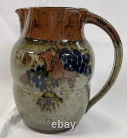 Vintage YOSUKE HARUTA Signed Studio Pottery Mingei Art Pitcher/Jug