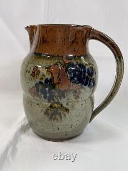 Vintage YOSUKE HARUTA Signed Studio Pottery Mingei Art Pitcher/Jug