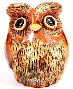 Vintage Yare Design Studio Art Pottery Owl Figurine Signed