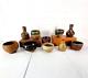 Vintage Yunomi Style Drinkware Set Japanese Studio Pottery Tea Cup (10) Set No. 3