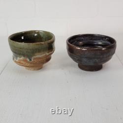 Vintage Yunomi Style Drinkware Set Japanese Studio Pottery Tea Cup (12) Set No. 1