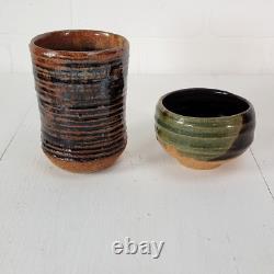 Vintage Yunomi Style Drinkware Set Japanese Studio Pottery Tea Cup (12) Set No. 1