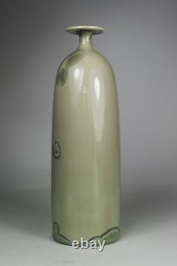 Vintage c1990s Derek Clarkson (1928-2013) Porcelain Slender Vase Crystalline