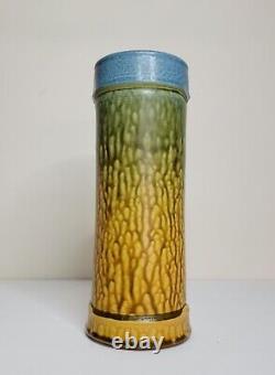 Vintage glazed Studio Pottery Vase signed & marked