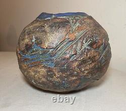 Vintage handmade Bresler Studio Mid Century Modern pottery vase sculpture