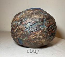 Vintage handmade Bresler Studio Mid Century Modern pottery vase sculpture