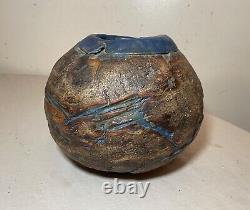 Vintage handmade Bresler Studio Mid Century Modern pottery vase sculpture