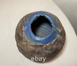 Vintage handmade Bresler Studio Mid Century Modern pottery vase sculpture