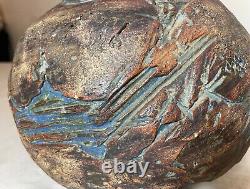 Vintage handmade Bresler Studio Mid Century Modern pottery vase sculpture