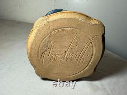 Vintage handmade Wayne Cardinalli studio Brutalist art pottery vase sculpture