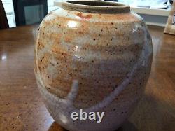 Vintage handmade studio pottery vase with lid