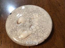 Vintage handmade studio pottery vase with lid