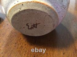 Vintage handmade studio pottery vase with lid