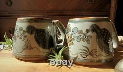 Vintage mid century Ken Edwards El Palomar Studio large mugs Tonala, Mexico