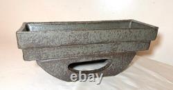 Vintage mid century modern handmade green studio cubist pottery planter pot vase