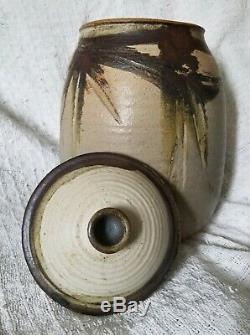 Vintage mid century studio pottery stoneware ceramic vase