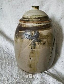 Vintage mid century studio pottery stoneware ceramic vase