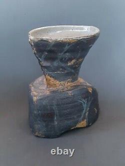 Vintage modernist studio pottery stoneware vase 8.5 inches