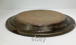 Vintage studio art glazed pottery signed plate/charger Vintage studio art glazed pottery signed plate/charger