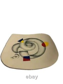 Vintage studio art hand painted pottery signed plate