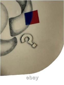 Vintage studio art hand painted pottery signed plate
