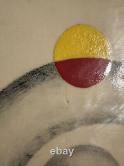 Vintage studio art hand painted pottery signed plate