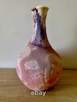 Vintage studio art pottery sculptural vessel organic form modern ceramic art