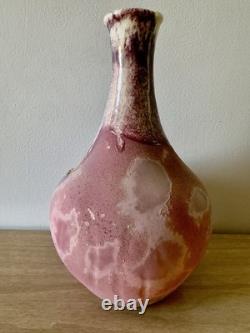 Vintage studio art pottery sculptural vessel organic form modern ceramic art