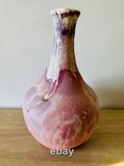 Vintage studio art pottery sculptural vessel organic form modern ceramic art