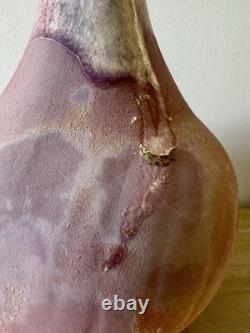 Vintage studio art pottery sculptural vessel organic form modern ceramic art