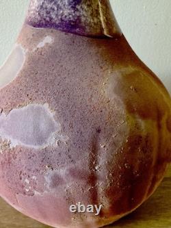 Vintage studio art pottery sculptural vessel organic form modern ceramic art