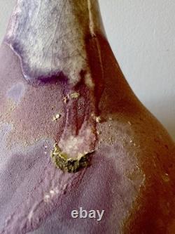 Vintage studio art pottery sculptural vessel organic form modern ceramic art