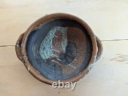 Vintage studio art pottery stoneware signed, Pottery Made In Israel
