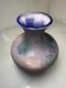 Vintage studio art pottery vase purple blue pink signed modern home decor gift